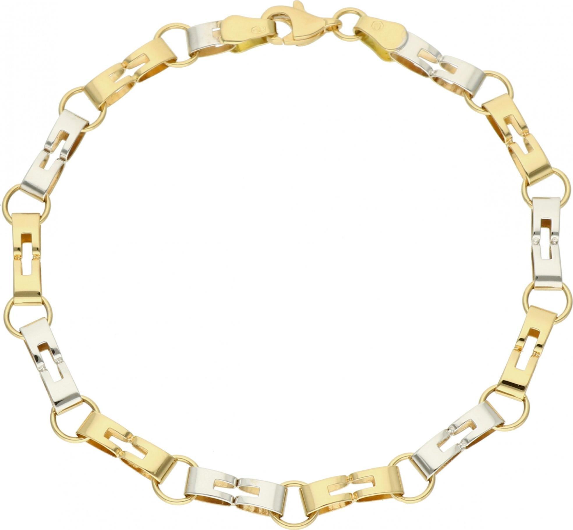 Rosanto Bransoletka z białego i żółtego złota 18 cm 585 14k