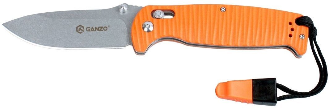 Ganzo Nóż składany G7412P-OR-WS z gwizdkiem