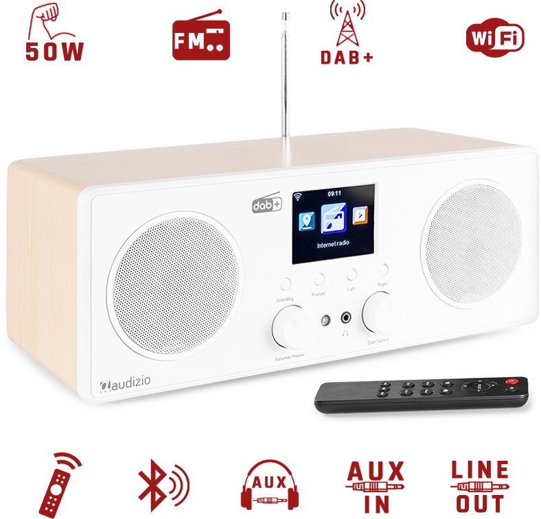 Radio internetowe Bari DAB WiFi BT białe one size