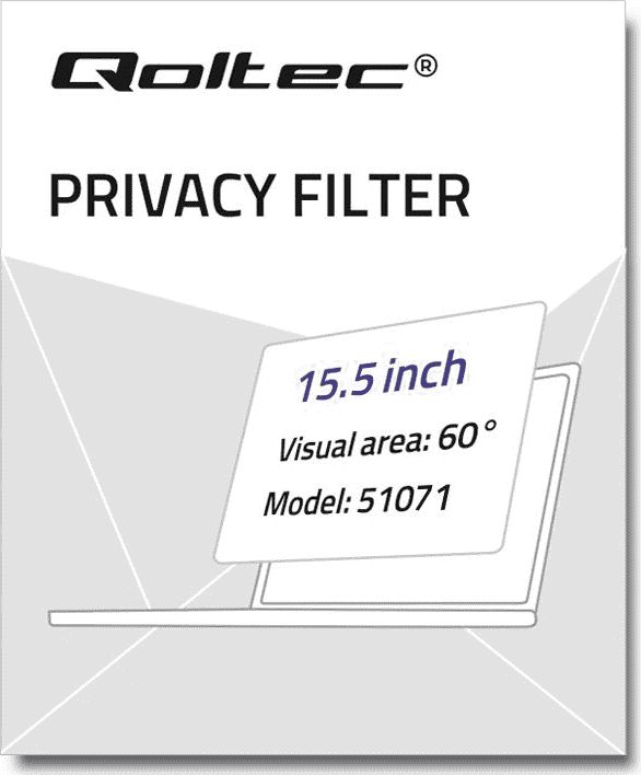Filtr Qoltec Filtr prywatyzujący RODO do MacBook Pro TouchBar (2016-2018) | 15,5''