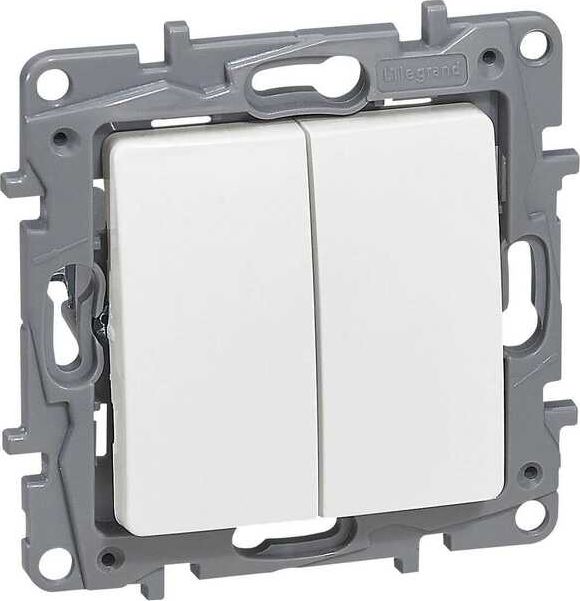 Legrand Łącznik schodowy 10AX + przycisk 6A biały (764509)