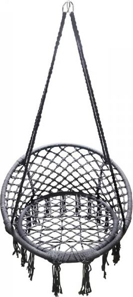 Saska Garden Hamak bocianie gniazdo fotel wiszący 80x60cm szary