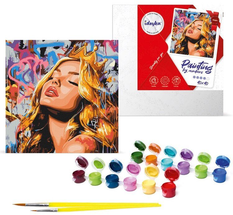 Ideyka Malowanie po numerach 40 x 40 cm KHO8603 Nowoczesna Śpiąca Królewna AP0103