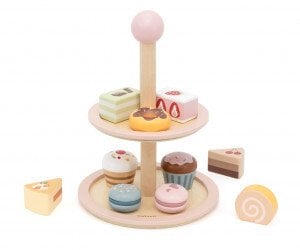 Viga Toys 44284 PolarB Słodka Patera – Drewniany Makaroniki i Torciki