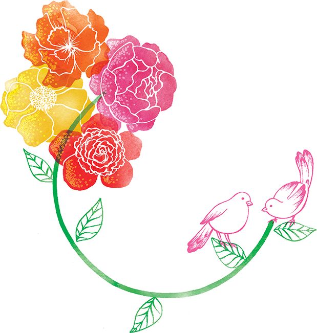 Clear Creation Karnet Swarovski kwadrat Kolorowe kwiaty (CL2617)