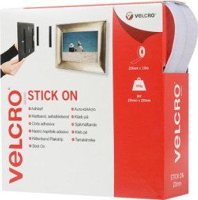 Velcro Samoprzylepny rzep VELCRO 20 mm x 10 m biały