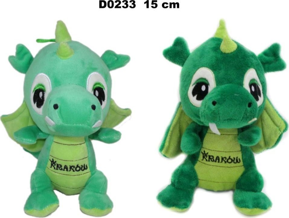 Smok "Kraków" zielony 15cm MIX