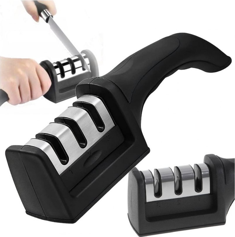 PrzydaSie Ostrzałka Do Noży Kuchennych Trójfazowa Osełka 3W1