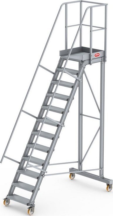 Lero Aluminiowy podest roboczy jezdny (wys. 294 cm, 12 stopni, 4 koła)