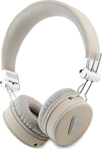 Słuchawki Guess Guess Bluetooth on-ear headphones ENC GUBH70PGTSPSE beige/beige Grained Classic Round Shape