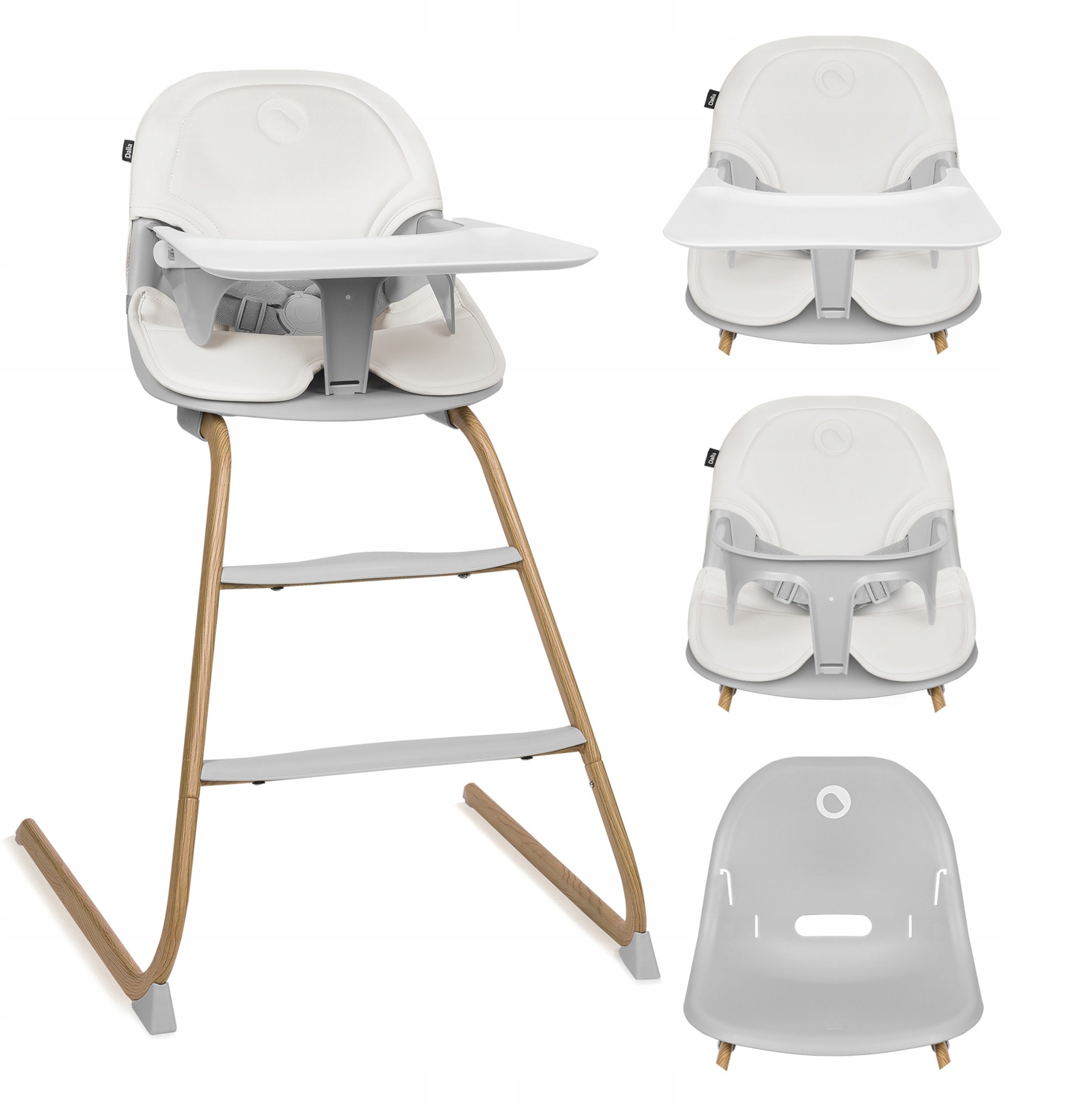 Maitinimo kėdutė Lionelo Dalia 2in1, Grey Stone Natural