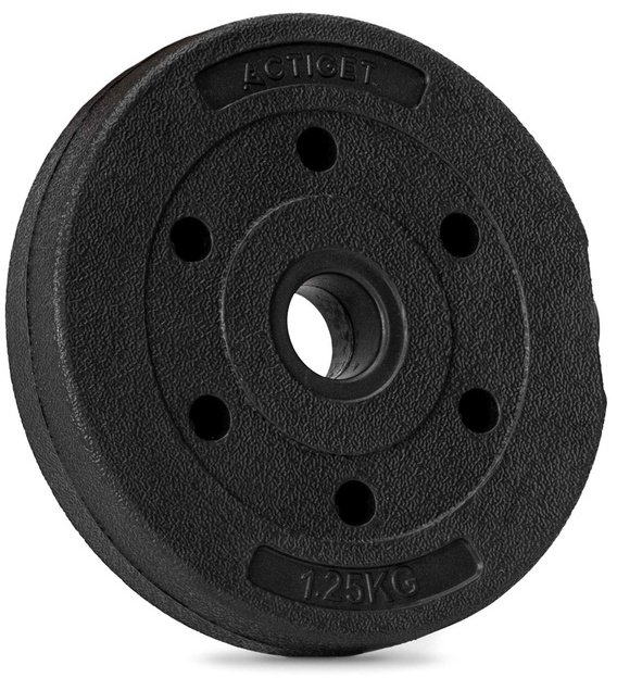 Obciążenie bitumiczne 1,25 kg talerz kompozytowy 29 mm krążek do sztangi hantli UNIWERSALNY