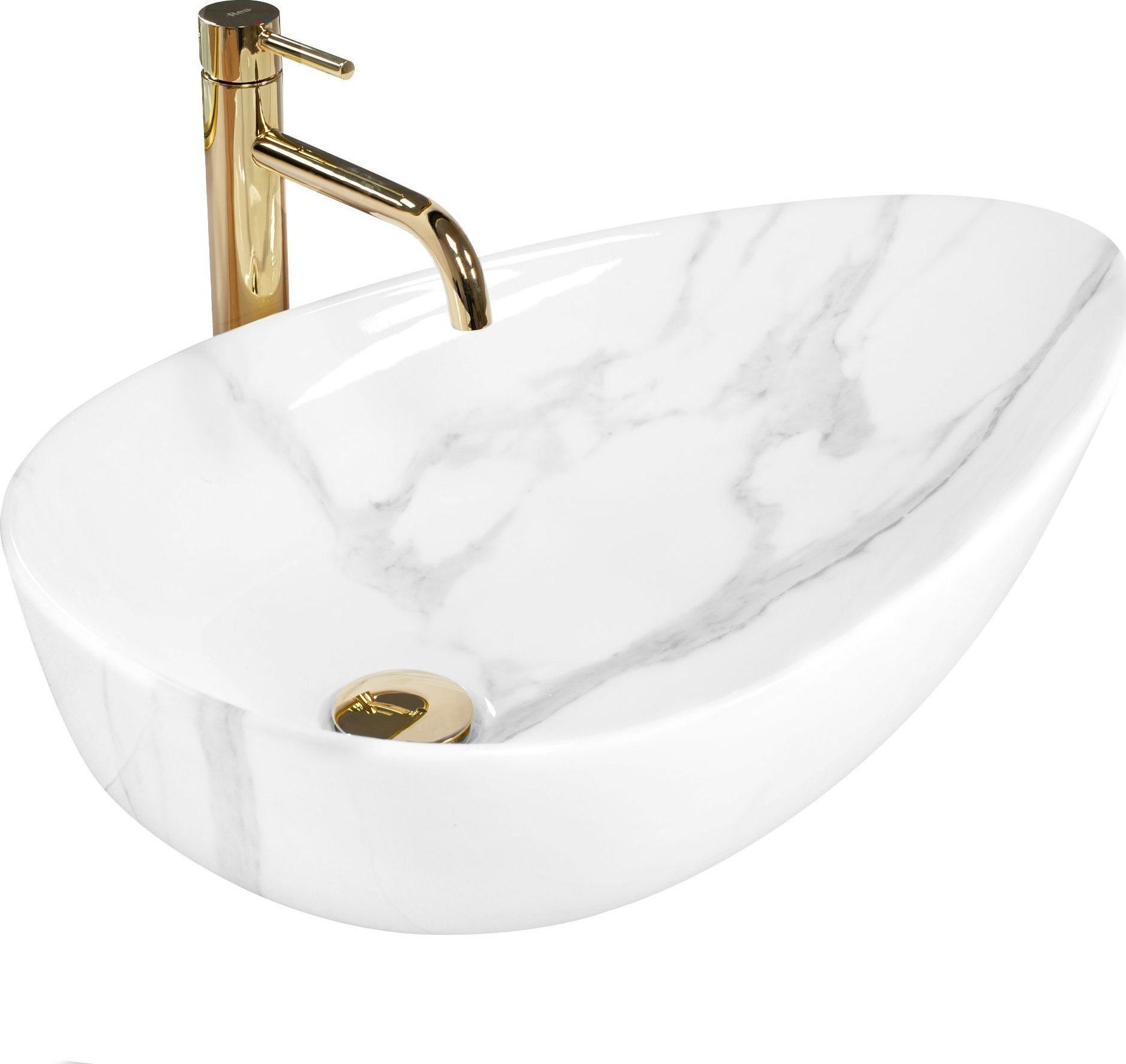 Umywalka Rea Umywalka nablatowa Rea Greta 65 Bianco Shiny