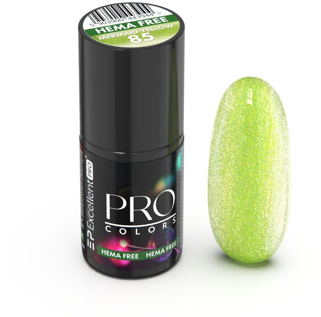 Excellent PRO Pro Colors Hema Free lakier hybrydowy 85 Marmaid Yellow 7g
