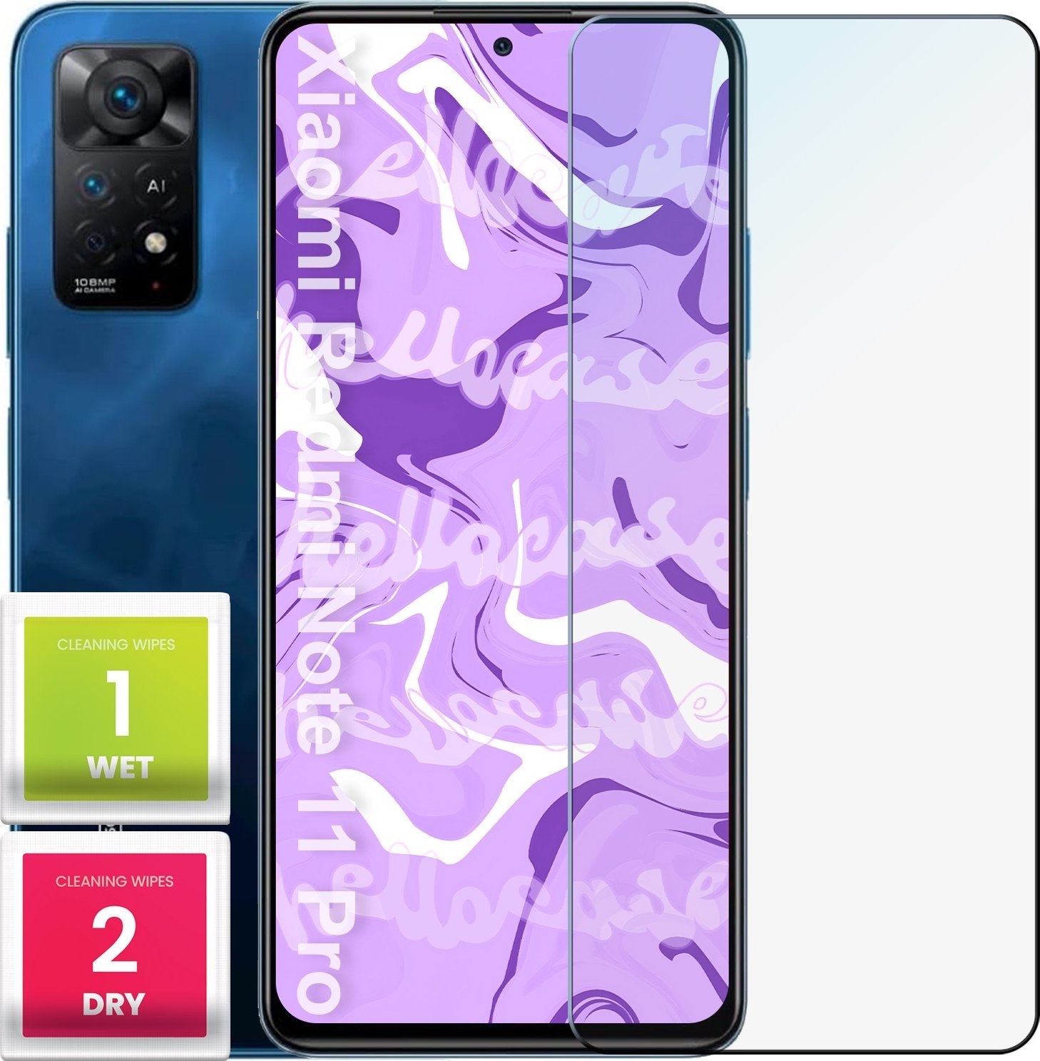 Hello Case Szkło Hartowane do Redmi Note 11 Pro / 11pro (szybka 9H, płaskie 2.5D)