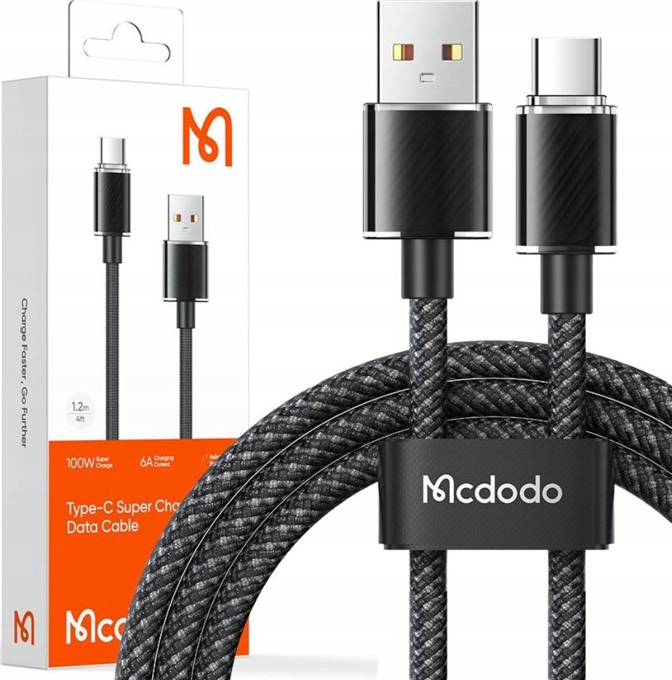 Kabel USB Mcdodo USB-C - USB-C 1.2 m Czarny (CA-3650)