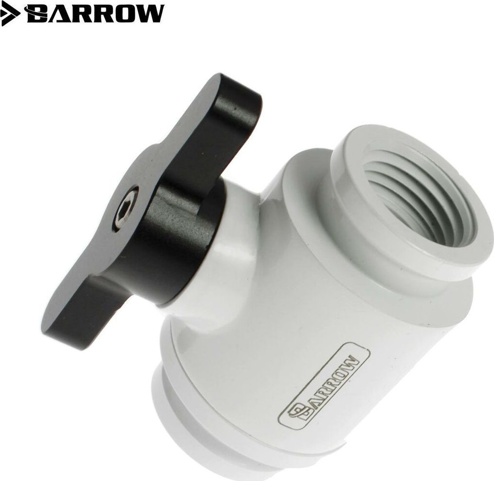 Barrow Barrow Ball Valve (10mm) G1/4 Zoll Kugelhahn, weiß - schwarz