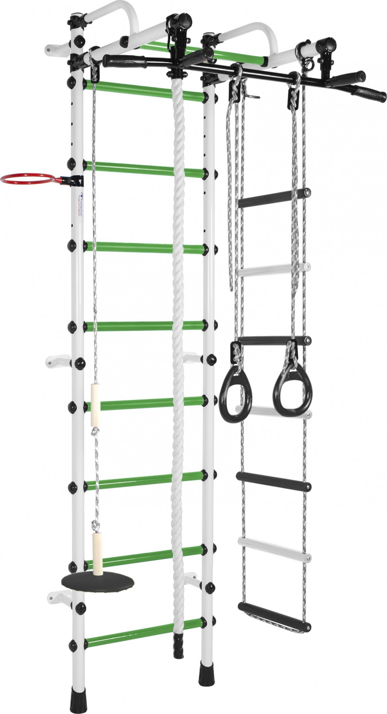 TOTALFIT Drabinka gimnastyczna LIRA biało-zielona