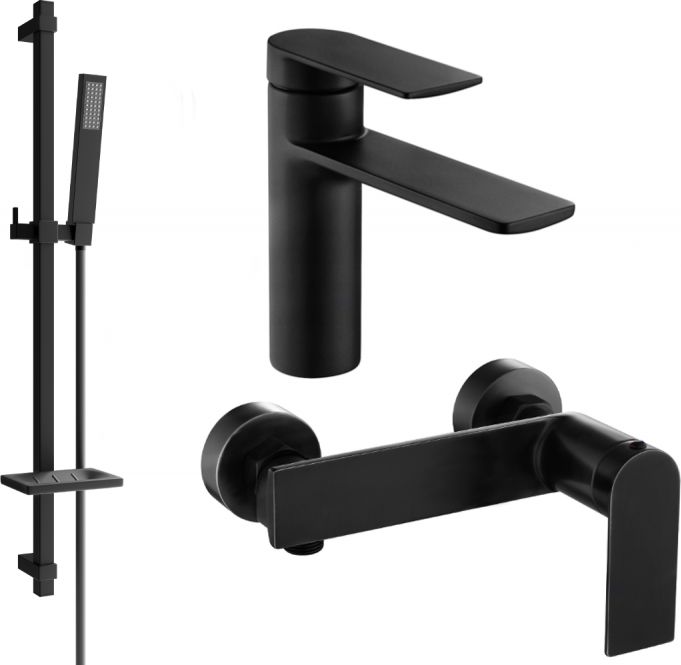 Mexen Mexen Zero DQ02 zestaw prysznicowy, czarny - 71104DQ02-70