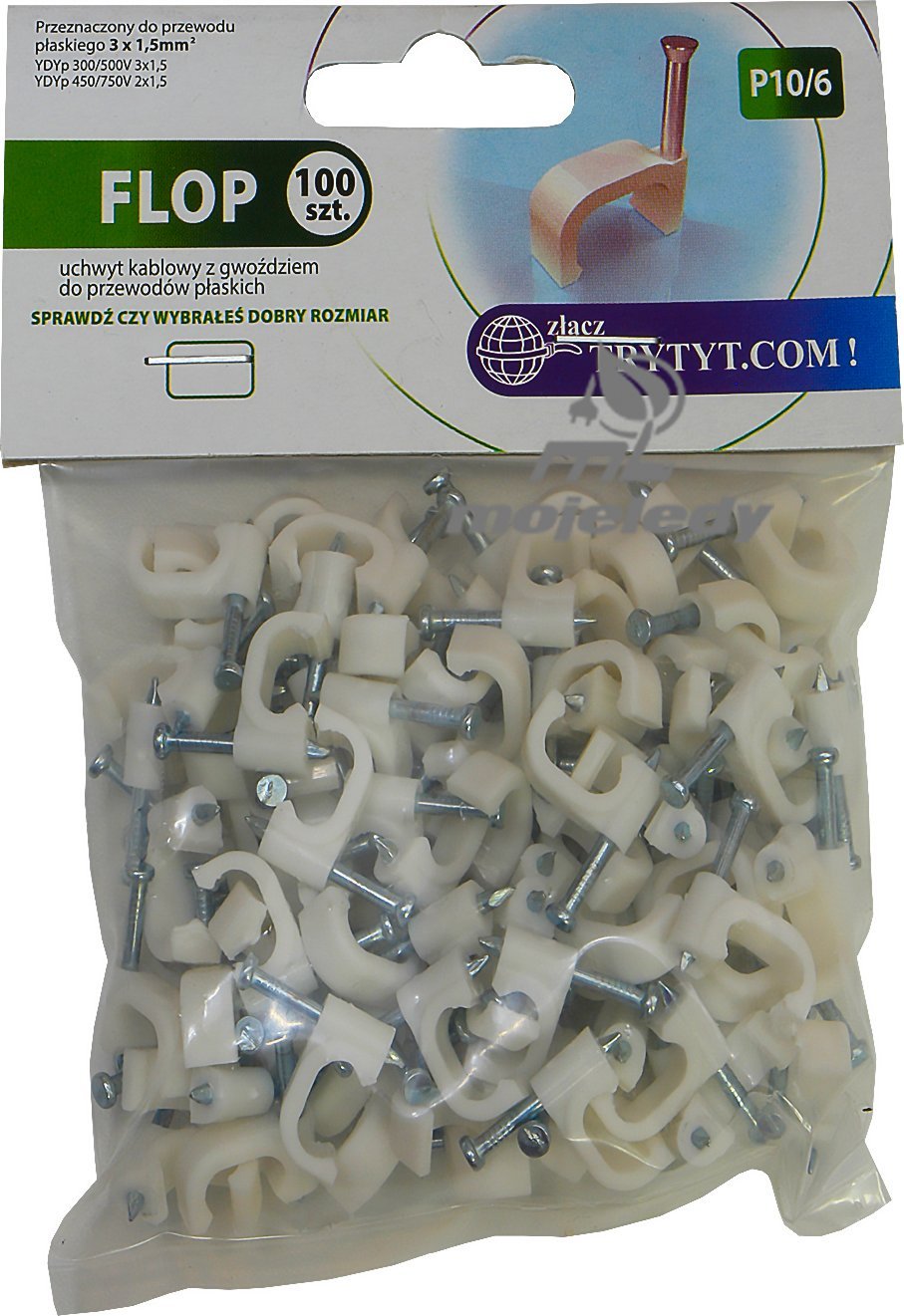 Baks Uchwyt kabla płaskiego UGP 10/6 100 szt. 3x1,5