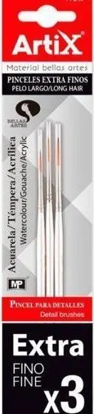 Teka Pędzle malarskie cienkie liniowe 3szt