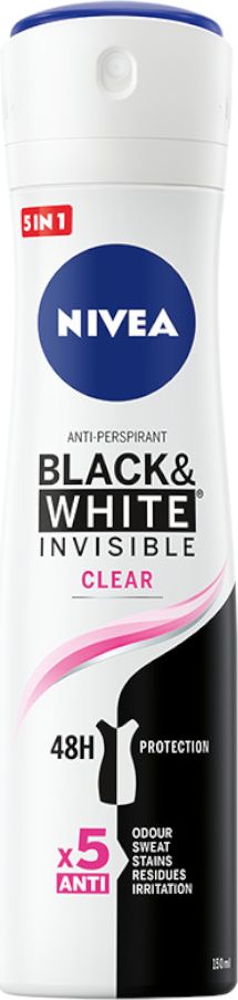 Nivea Dezodorant INVISIBLE CLEAR spray damski 150ml