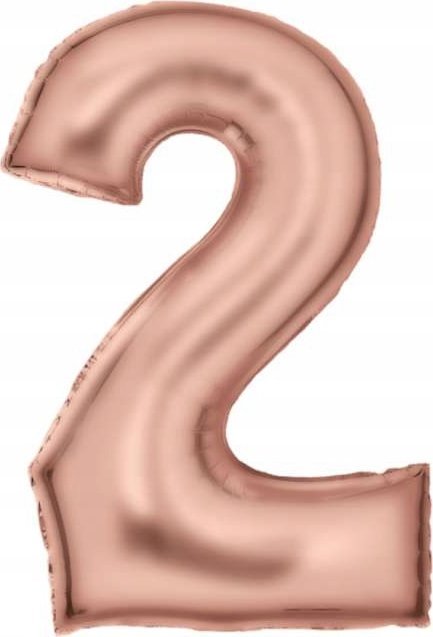 AMSCAN Balon foliowy cyfra 2 satynowy różowe złoto 86cm 9917314
