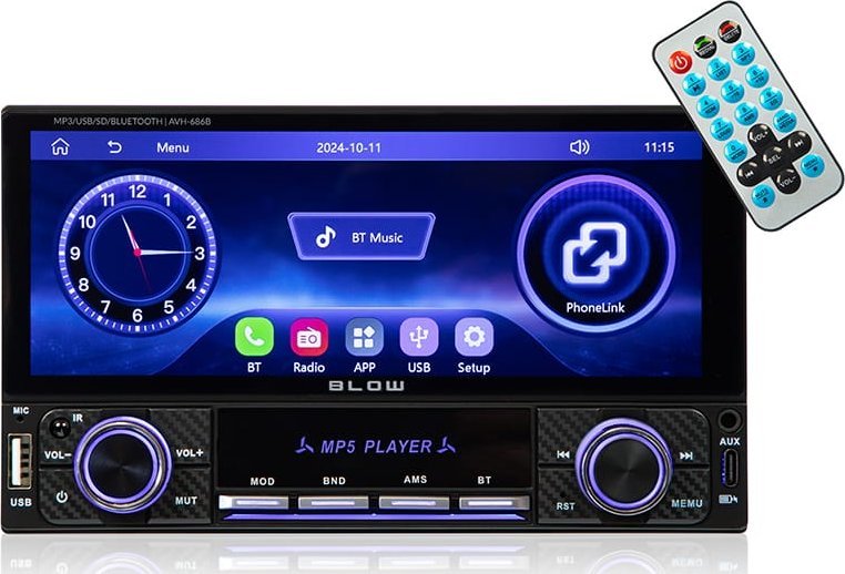 Radio samochodowe Blow 78-355# Radio blow avh-686b rds mp3/usb/micro sd/bluetooth