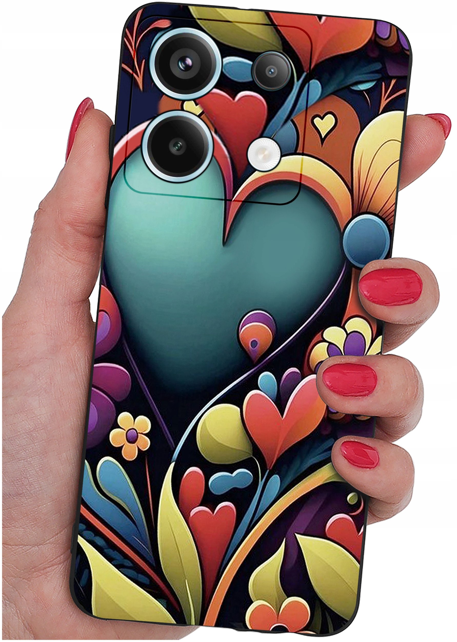 ETUI do Xiaomi Redmi Note 13 Pro 5G WZORY |SILIKONOWE MATT CASE +SZKŁO 9H