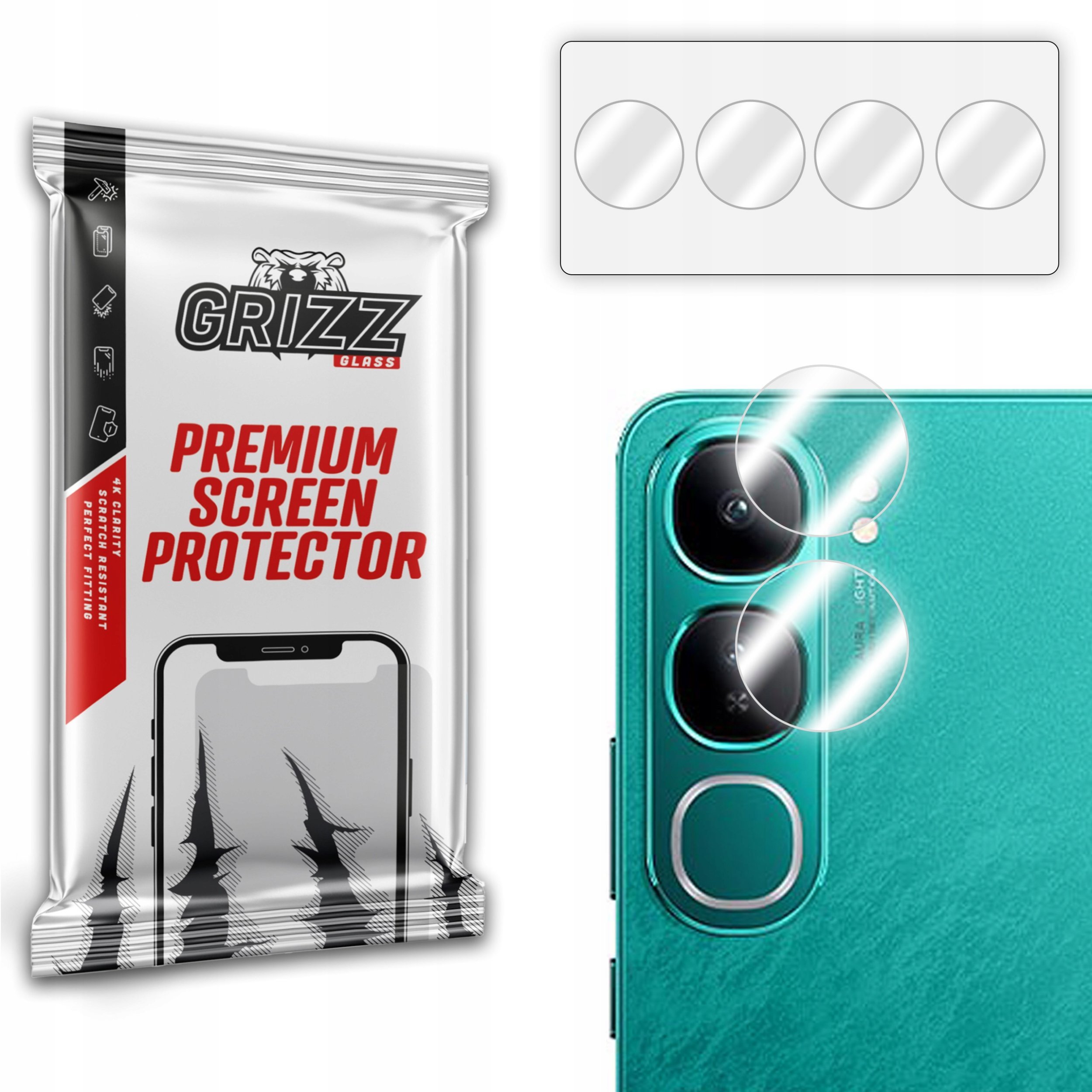 Szkło na aparat GrizzGlass HybridGlass Camera do Vivo Y300