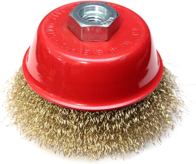 Dedra Szczotka druciana doczołowa mosiądzowana 100mm gwint M14 (F36-100)