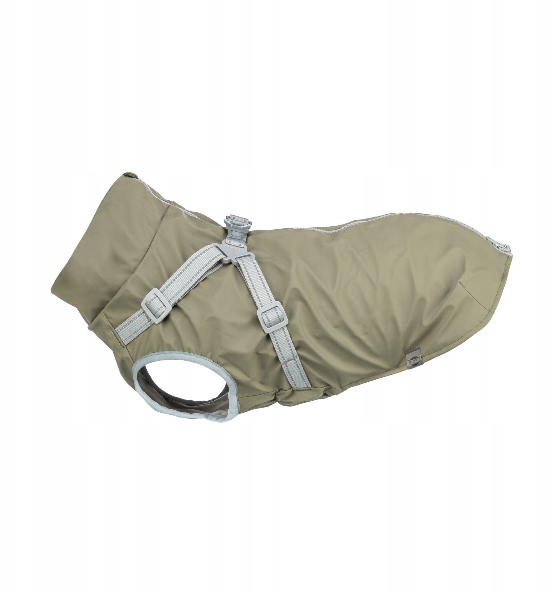 Pontis, płaszczyk z szelkami, dla psa, zielony, S: 33 cm