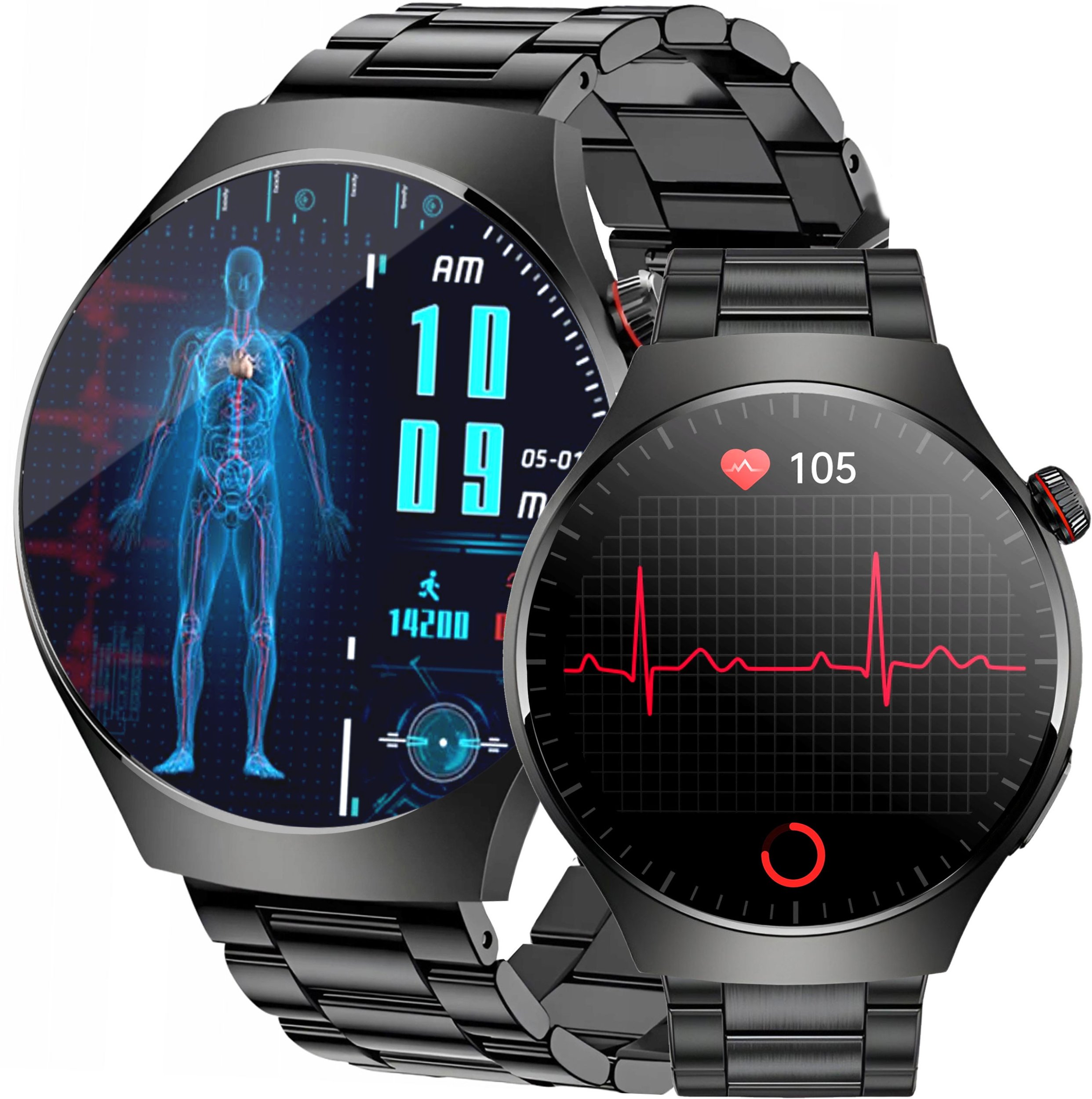 Zegarek Smartwatch z glukometrem na bransolecie kardiowatch