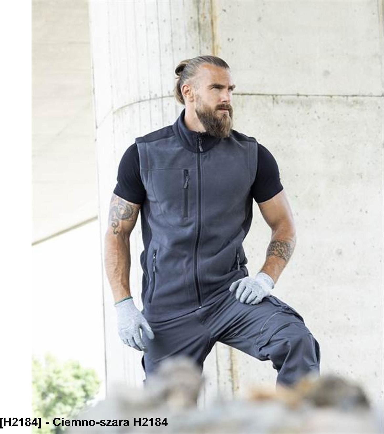 Ardon ARDON MARTIN - kamizelka męska polarowa - Ciemno-szara H2184 XL