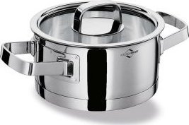 Kuchenprofi Garnek niski z pokrywą, stal nierdzewna/szkło, 1,25 l, śred. 16 x 7,5 cm San Remo / Kuchenprofi