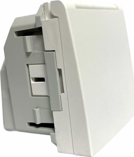 Efapel EFAPEL QUADRO45 GNIAZDO POJEDYNCZE Z UZIEMIENIEM Z KLAPKĄ BIAŁY MAT 45475 SBM