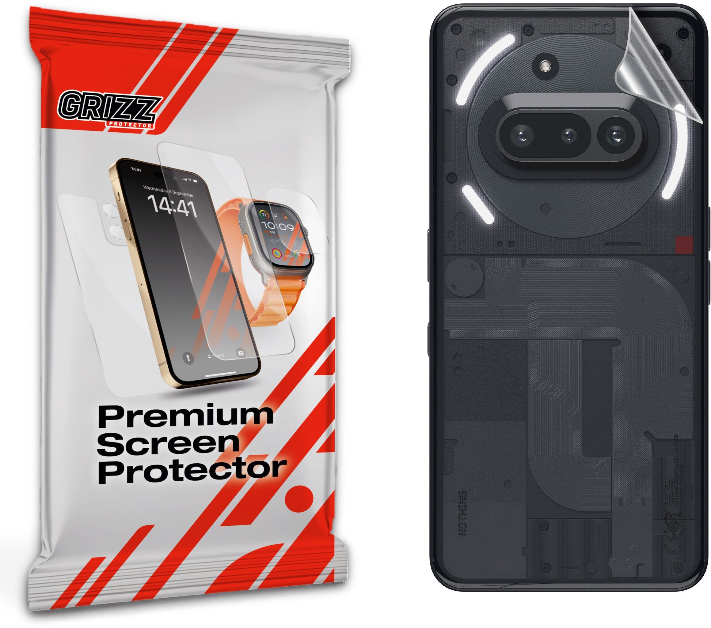 Folia na tył GrizzGlass SatinSkin do Nothing Phone (3a)