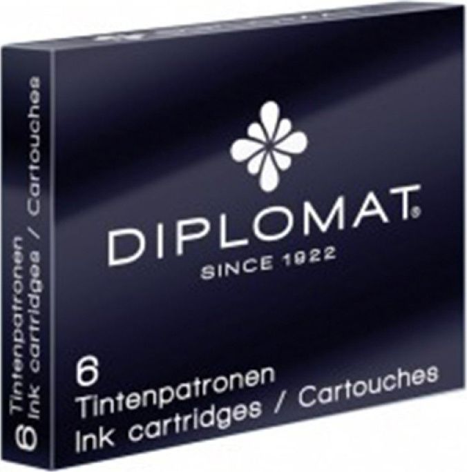 Diplomat Naboje atramentowe czarne 6 sztuk