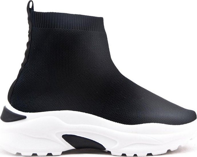 BELLO STAR Sneakersy wsuwane ze skarpetą czarne-41