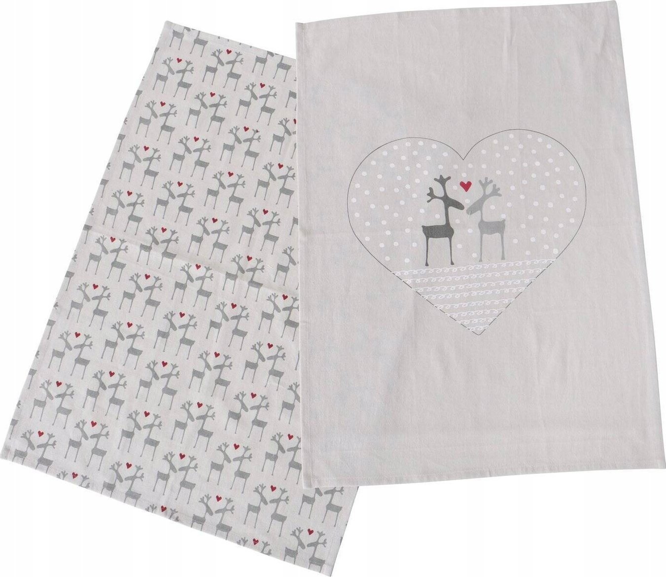 Boltze Ścierki kuchenne w świąteczny wzór LOVELIES, 50 x 70 cm, 2 szt.