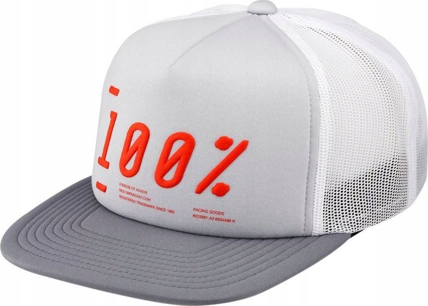 100% Czapka z daszkiem 100% TRANSFER trucker hat grey (NEW)