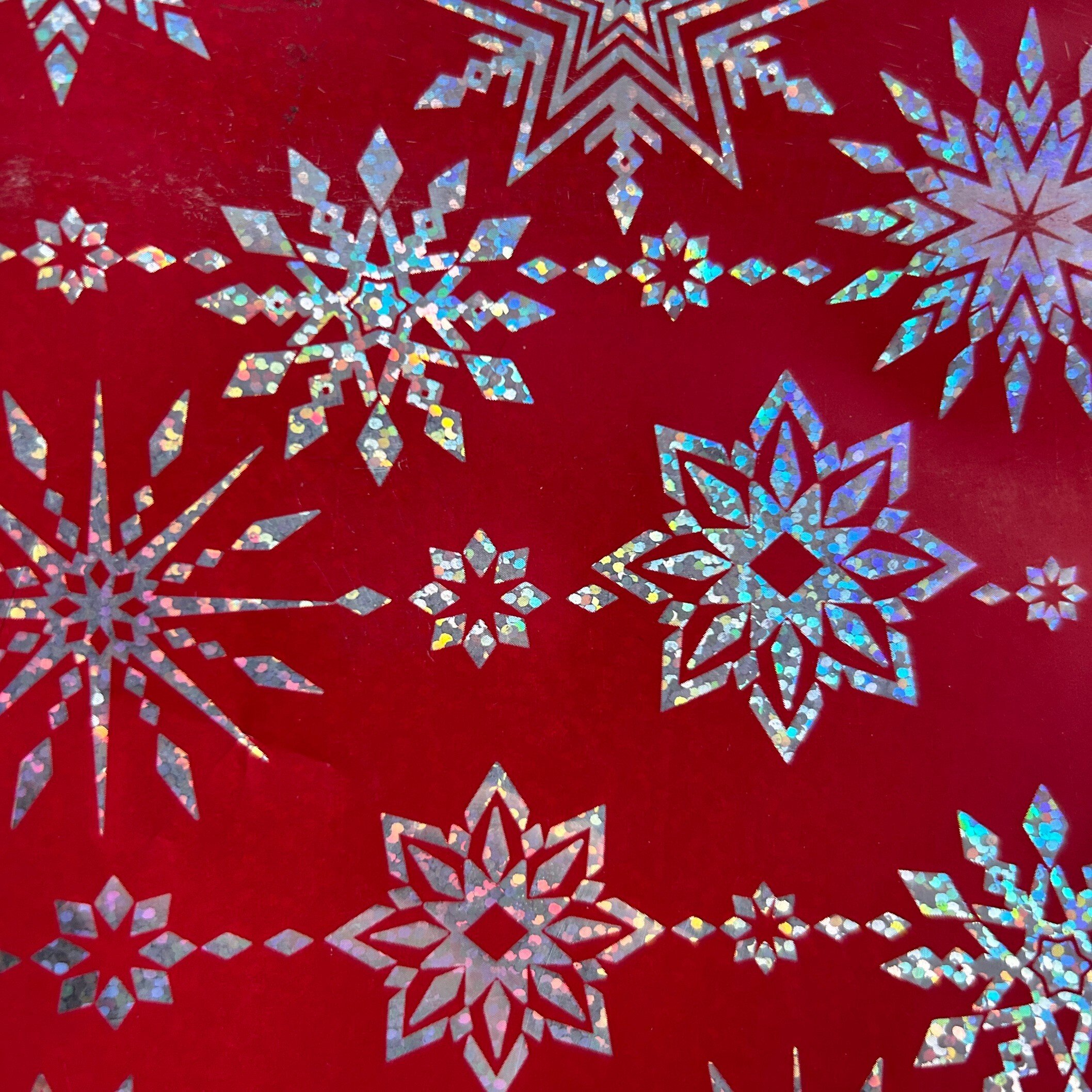 Fastima Folia świąteczna do pakowania czerwony srebrny gwiazdy 70cmx2m 312m70