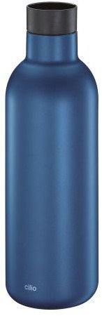 Cilio Butelka termiczna Deluxe, stal nierdzewna, 0,65 l, średnica 8 x 24,5 cm, niebieska matowa