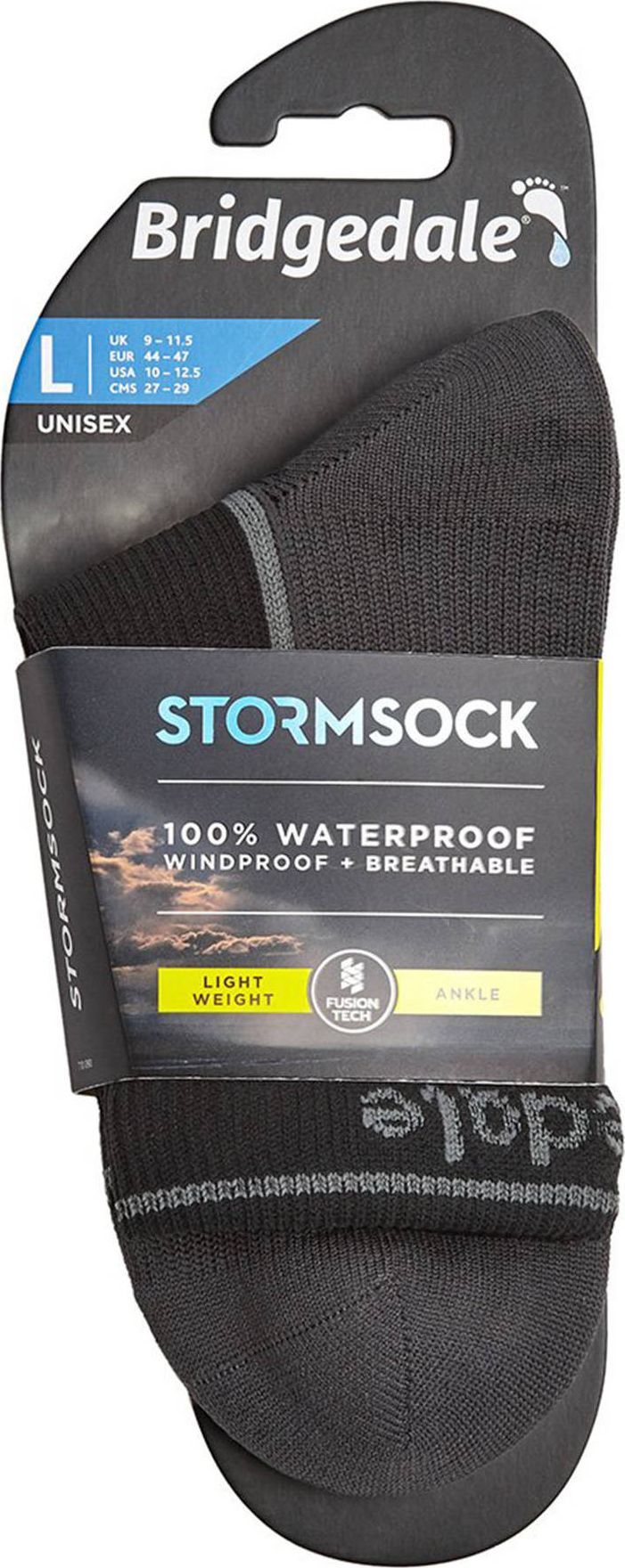 Bridgedale Skarpety Bridgedale StormSock Lt Ankle - black/grey 36 - 39