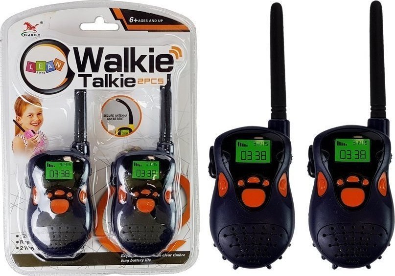 LeanToys Walkie Talkie Krótkofalówki Zasięg 100 m Granatowe Dla Dzieci