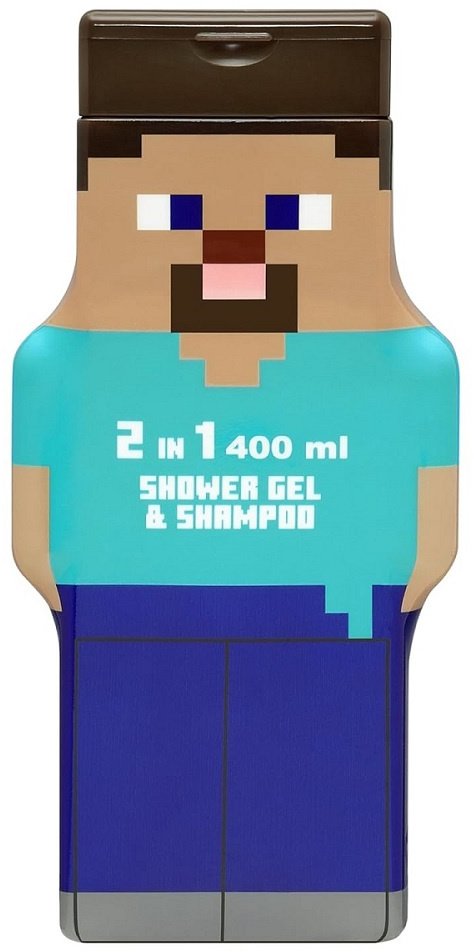 Air-Val Minecraft Steve 2in1 Shower Gel & Shampoo żel pod prysznic i szampon dla dzieci 400ml