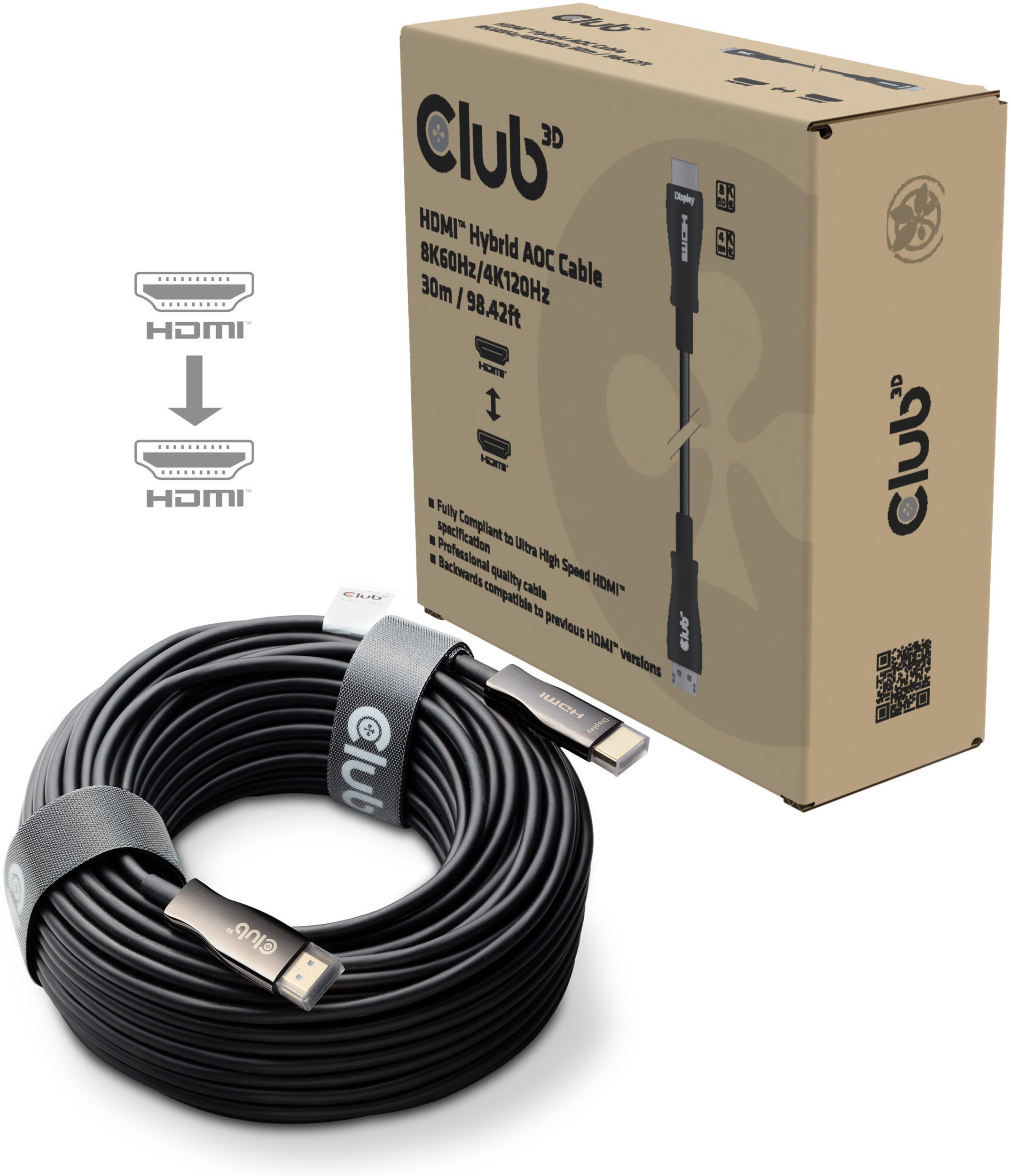 CLUB3D CAC-1392 kabel HDMI 30 m HDMI Typu A (Standard)