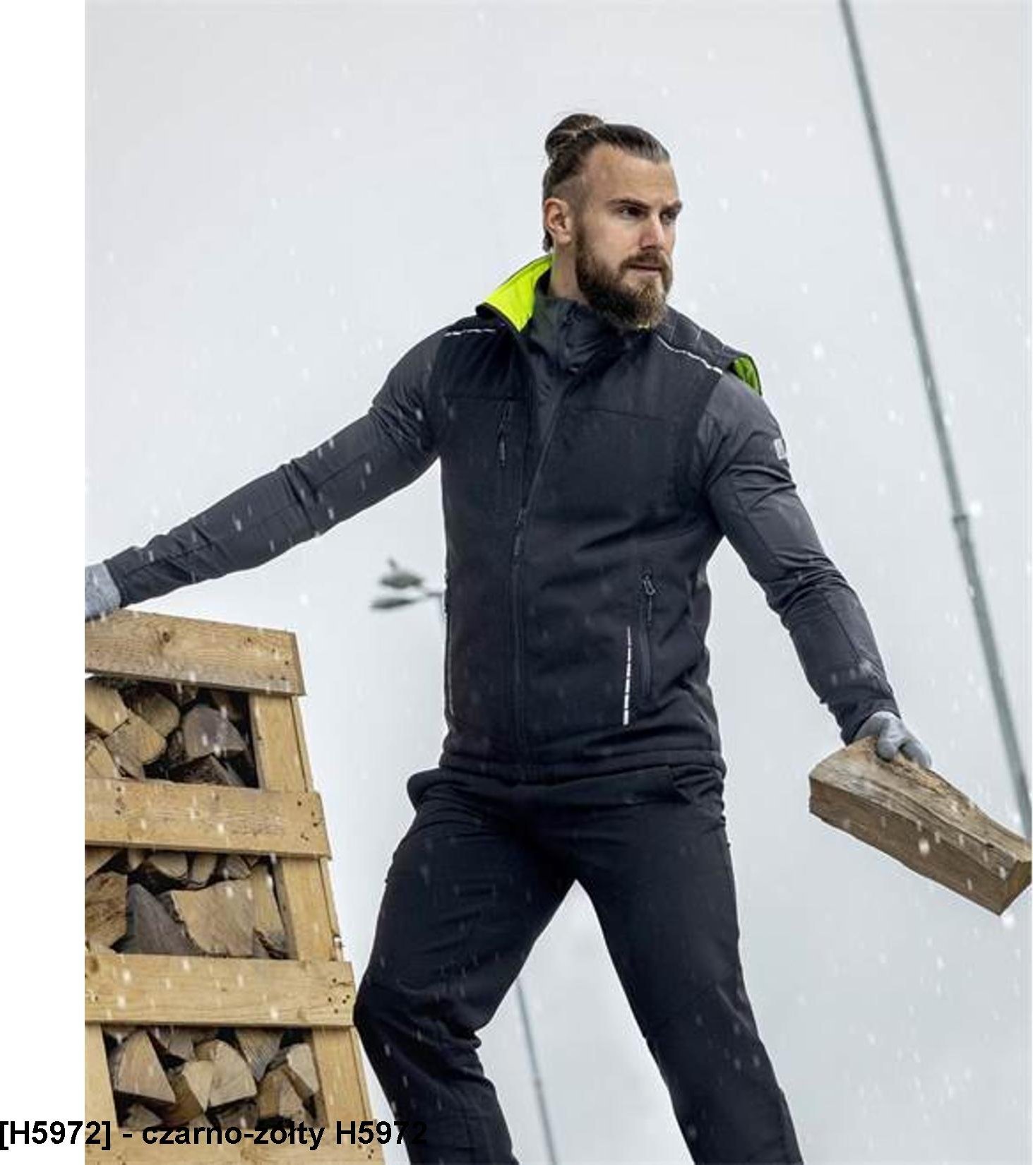 Ardon ARDON VISION WINTER - kamizelka softshell czarna - czarno-żółty H5972 L