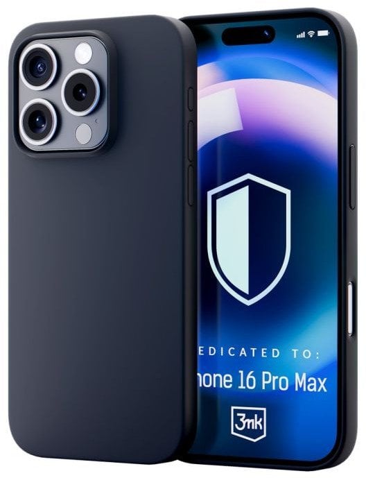 3MK Etui Hardy Silicone Case Graphite do Apple iPhone 16 Pro Max