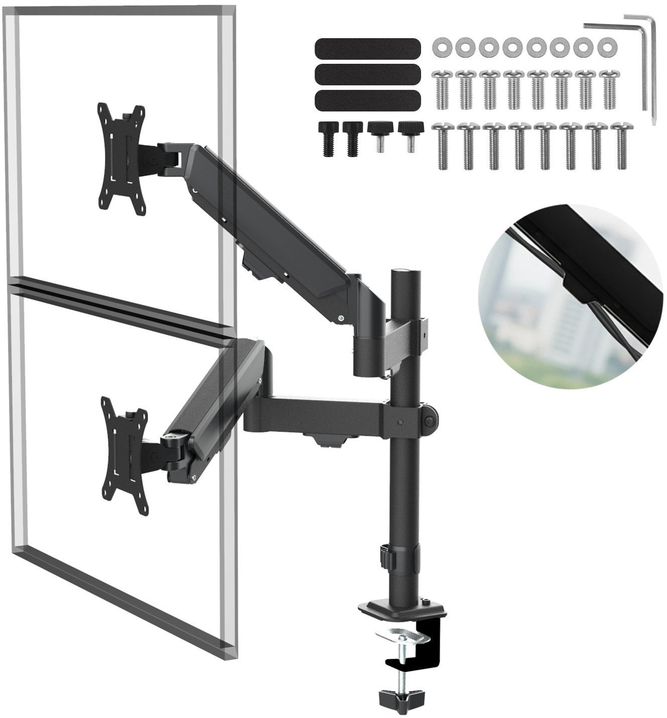 Maclean Uchwyt na 2 monitory 17"-32" 2-10kg MC-136
